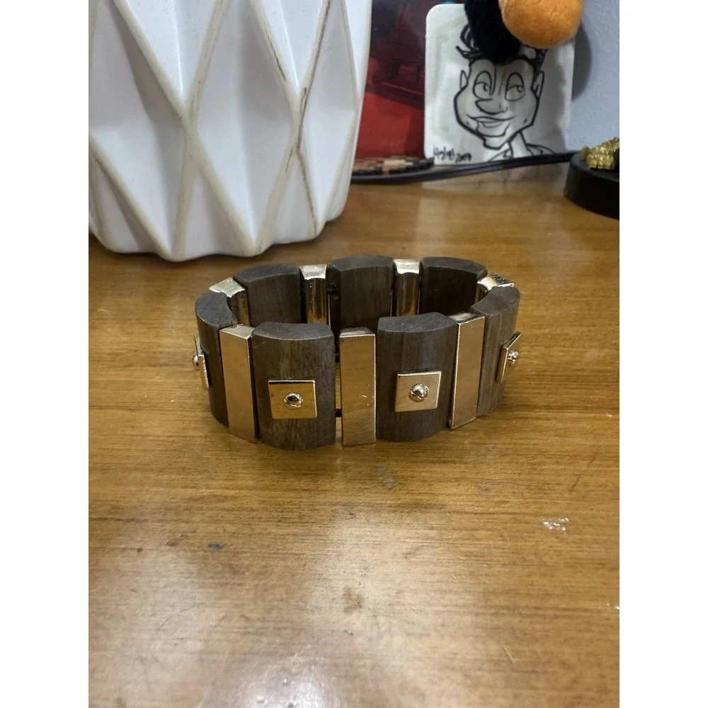 Unique wooden and metal bracelet - Picture 2 of 4